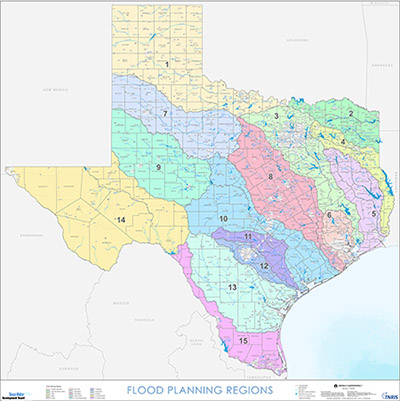 Flood Planning Region Boundaries Map